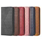 For Realme 9i Cubic Grid Calf Texture Magnetic Closure Leather Phone Case(Rose Gold) - 7