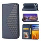 For Sony Xperia 1 IV Cubic Grid Calf Texture Magnetic Closure Leather Phone Case(Blue) - 1