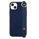 For iPhone 14 Wrist Strap Holder TPU Phone Case(Royal Blue) - 1