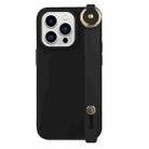 For iPhone 14 Pro Wrist Strap Holder TPU Phone Case(Black) - 1