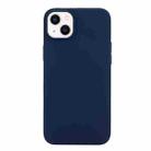 For iPhone 14 Solid Color Frosted Silicone Phone Case(Navy Blue) - 1
