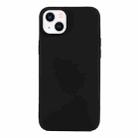 For iPhone 14 Plus Solid Color Frosted Silicone Phone Case(Black) - 1