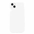 For iPhone 14 Plus Solid Color Frosted Silicone Phone Case(White) - 1