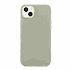 For iPhone 14 Plus Solid Color Frosted Silicone Phone Case(Grey) - 1