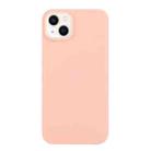 For iPhone 14 Plus Solid Color Frosted Silicone Phone Case(Light Pink) - 1