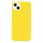 For iPhone 14 Plus Solid Color Frosted Silicone Phone Case(Yellow) - 1