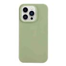 For iPhone 14 Pro Solid Color Frosted Silicone Phone Case(Bean Green) - 1