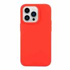 For iPhone 14 Pro Solid Color Frosted Silicone Phone Case(Red) - 1