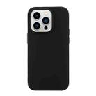 For iPhone 14 Pro Solid Color Frosted Silicone Phone Case(Black) - 1