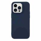 For iPhone 14 Pro Solid Color Frosted Silicone Phone Case(Navy Blue) - 1