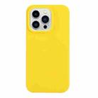 For iPhone 14 Pro Solid Color Frosted Silicone Phone Case(Yellow) - 1