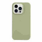 For iPhone 14 Pro Max Solid Color Frosted Silicone Phone Case(Bean Green) - 1