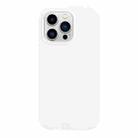 For iPhone 14 Pro Max Solid Color Frosted Silicone Phone Case(White) - 1