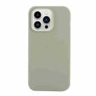 For iPhone 14 Pro Max Solid Color Frosted Silicone Phone Case(Grey) - 1