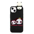 For iPhone 14 Shockproof Cartoon TPU Phone Case(Two Pandas) - 1