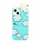 For iPhone 14 Shockproof Cartoon TPU Phone Case(Clouds) - 1