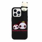 For iPhone 14 Pro Shockproof Cartoon TPU Phone Case(Two Pandas) - 1