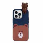 For iPhone 14 Pro Shockproof Cartoon TPU Phone Case(Bear) - 1