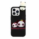 For iPhone 14 Pro Max Shockproof Cartoon TPU Phone Case(Two Pandas) - 1