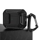 For AirPods Pro 2 Shield Shockproof Earphone Protective Case with Hook(Black) - 1