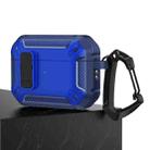 For AirPods Pro 2 Shield Shockproof Earphone Protective Case with Hook(Blue) - 1