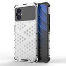 For Xiaomi Poco M5 4G India Shockproof Honeycomb PC + TPU Phone Case(White) - 1