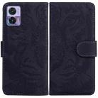 For Motorola Edge 30 Neo / Edge 30 Lite Tiger Embossing Pattern Flip Leather Phone Case(Black) - 1