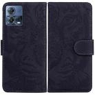 For Motorola Moto S30 Pro 5G / Edge 30 Fusion Tiger Embossing Pattern Flip Leather Phone Case(Black) - 1