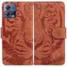 For Motorola Moto S30 Pro 5G / Edge 30 Fusion Tiger Embossing Pattern Flip Leather Phone Case(Brown) - 1