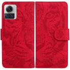 For Motorola Moto X30 Pro 5G / Edge 30 Ultra Tiger Embossing Pattern Flip Leather Phone Case(Red) - 1