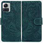 For Motorola Moto X30 Pro 5G / Edge 30 Ultra Tiger Embossing Pattern Flip Leather Phone Case(Green) - 1