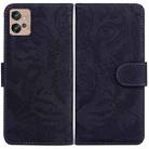 For Motorola Moto G32 Tiger Embossing Pattern Flip Leather Phone Case(Black) - 1