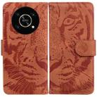 For Honor X9 / X9 5G Tiger Embossing Pattern Flip Leather Phone Case(Brown) - 1