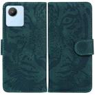 For Realme C30 Tiger Embossing Pattern Flip Leather Phone Case(Green) - 1