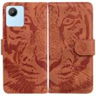 For Realme C30 Tiger Embossing Pattern Flip Leather Phone Case(Brown) - 1