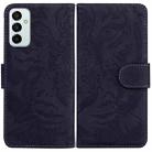 For Samsung Galaxy M13 4G Tiger Embossing Pattern Flip Leather Phone Case(Black) - 1