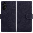 For Xiaomi Poco M4 5G Tiger Embossing Pattern Flip Leather Phone Case(Black) - 1