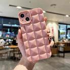 For iPhone 13 3D Grid TPU Phone Case(Pink) - 1