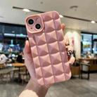 For iPhone 13 Pro 3D Grid TPU Phone Case(Pink) - 1