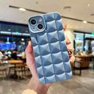 For iPhone 12 3D Grid TPU Phone Case(Baby Blue) - 1