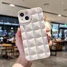 For iPhone 12 3D Grid TPU Phone Case(White) - 1