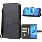 For TCL 4X 5G T601DL / 20 A 5G T768S Leather Phone Case(Black) - 1