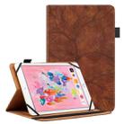 For 8 inch Life Tree Pattern Flip Universal Leather Tablet Case(Brown) - 1