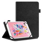 For 10 inch Life Tree Pattern Flip Universal Leather Tablet Case(Black) - 1