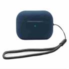For AirPods Pro 2 2.0mm Solid Color Silicone Protective Cover(Dark Blue) - 1