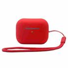 For AirPods Pro 2 2.0mm Solid Color Silicone Protective Cover(Red) - 1