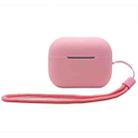 For AirPods Pro 2 2.0mm Solid Color Silicone Protective Cover(Pink) - 1