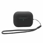For AirPods Pro 2 2.0mm Solid Color Silicone Protective Cover(Black) - 1