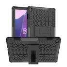 For Lenovo Tab M10 3rd Gen Tire Texture TPU + PC Tablet Case with Holder(Black) - 1