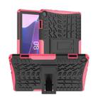 For Lenovo Tab M10 3rd Gen Tire Texture TPU + PC Tablet Case with Holder(Pink) - 1